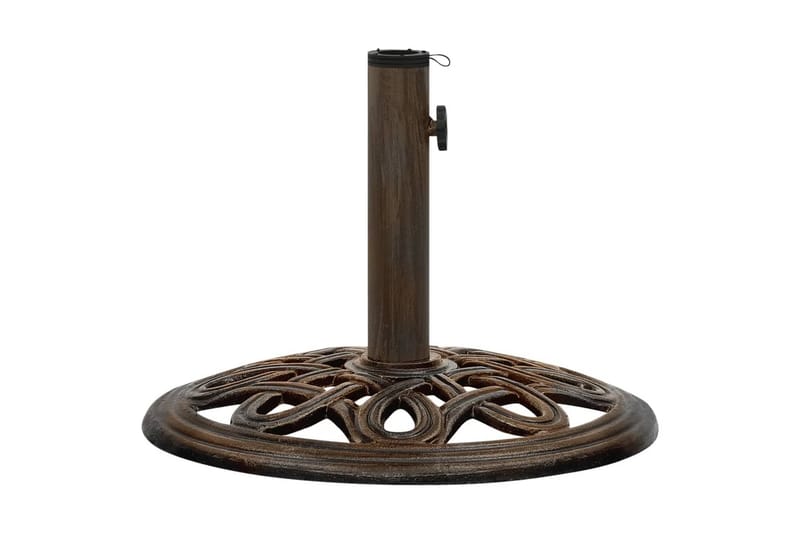 Parasollbase bronse 40x40x32 cm støpejern - Brun - Hagemøbler - Solbeskyttelse - Parasoller - Parasollfot