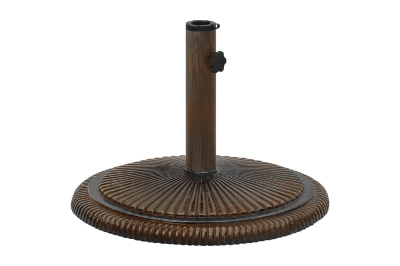 Parasollbase bronse 45x45x30 cm støpejern - Brun - Hagemøbler - Solbeskyttelse - Parasoller - Parasollfot