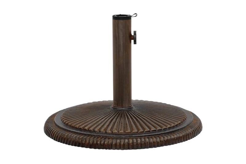 Parasollbase bronse 45x45x30 cm støpejern - Brun - Hagemøbler - Solbeskyttelse - Parasoller - Parasollfot