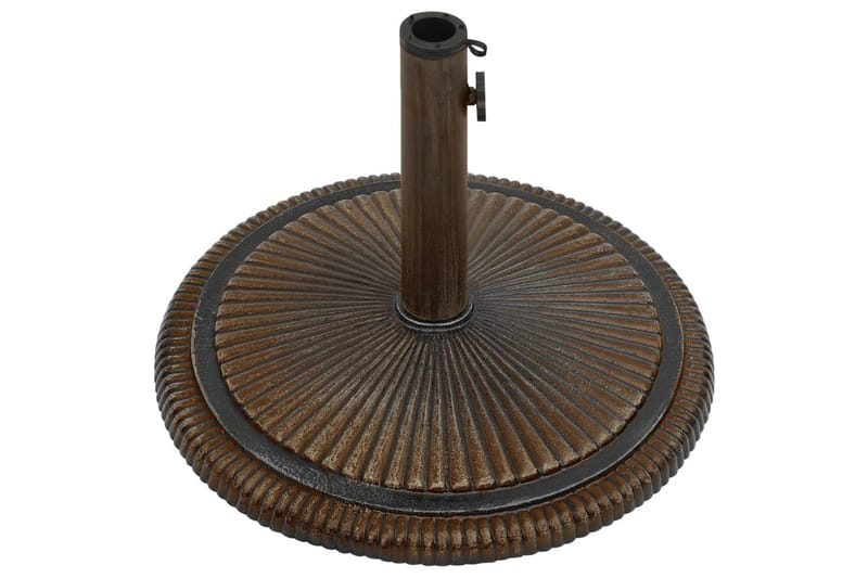 Parasollbase bronse 45x45x30 cm støpejern - Brun - Hagemøbler - Solbeskyttelse - Parasoller - Parasollfot