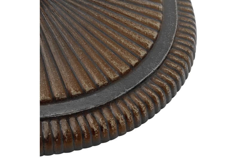 Parasollbase bronse 45x45x30 cm støpejern - Brun - Hagemøbler - Solbeskyttelse - Parasoller - Parasollfot