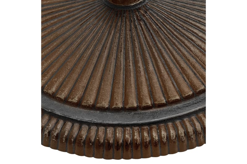 Parasollbase bronse 45x45x30 cm støpejern - Brun - Hagemøbler - Solbeskyttelse - Parasoller - Parasollfot