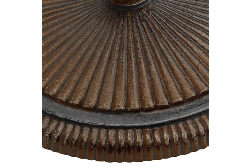 Parasollbase bronse 45x45x30 cm støpejern - Brun - Parasollfot
