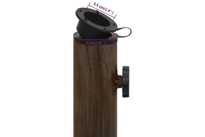 Parasollbase bronse 45x45x30 cm støpejern - Brun - Hagemøbler - Solbeskyttelse - Parasoller - Parasollfot