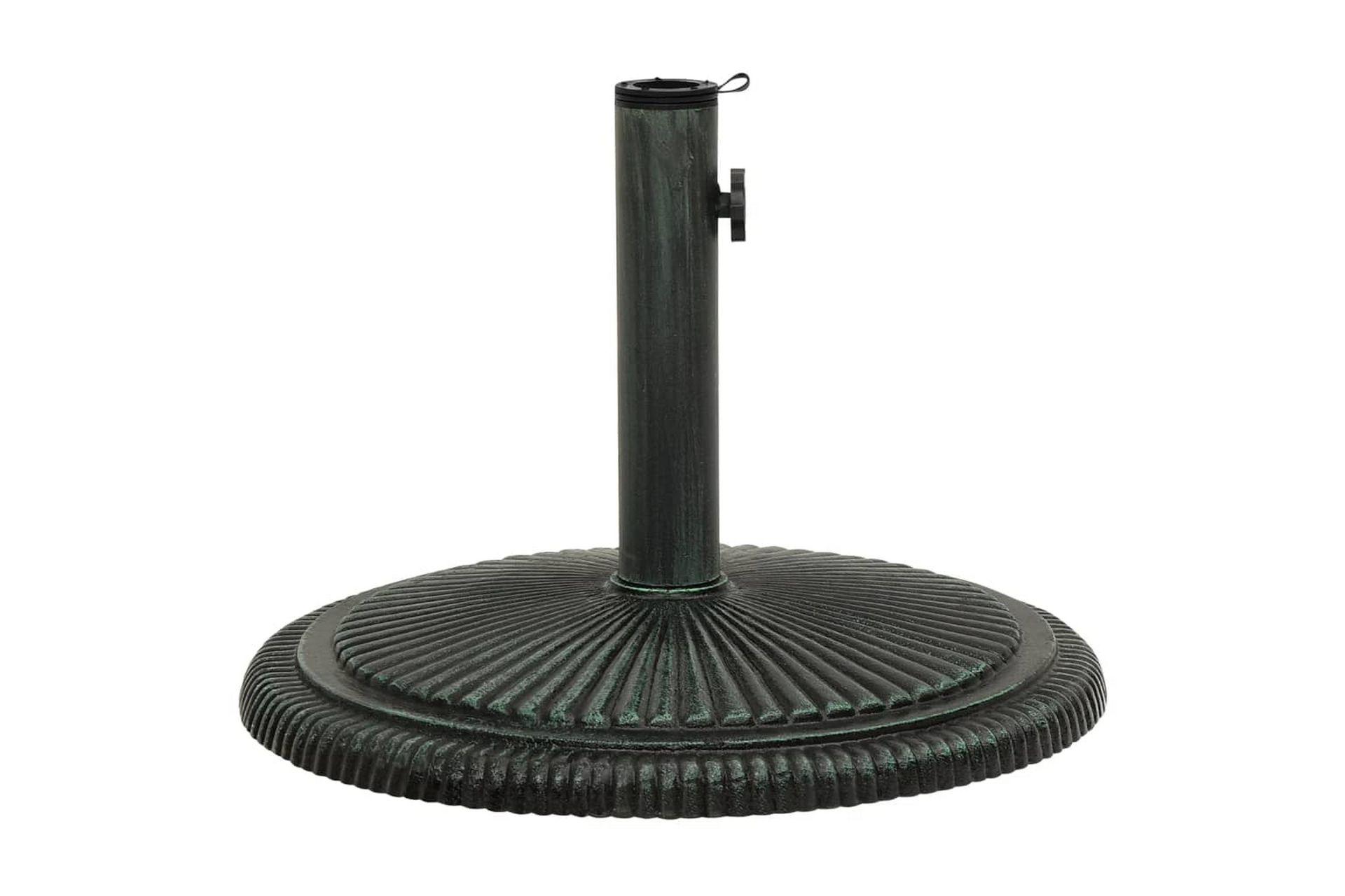 Parasollbase grønn 45x45x30 cm støpejern - grønn - Hagemøbler - Solbeskyttelse - Parasoller - Parasollfot