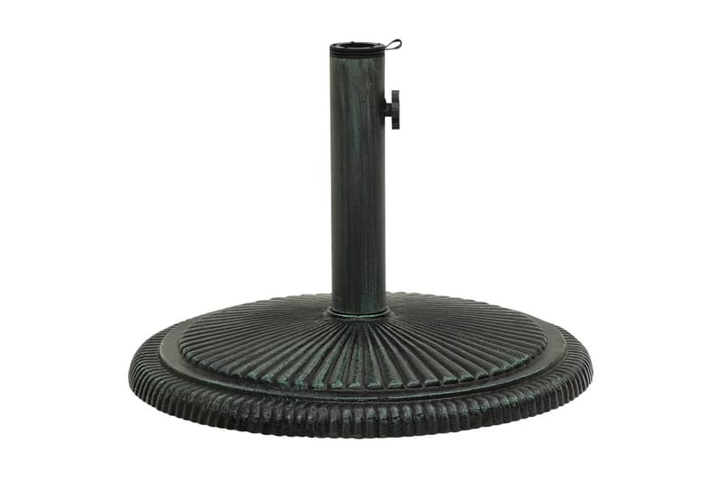 Parasollbase grønn 45x45x30 cm støpejern - grønn - Hagemøbler - Solbeskyttelse - Parasoller - Parasollfot