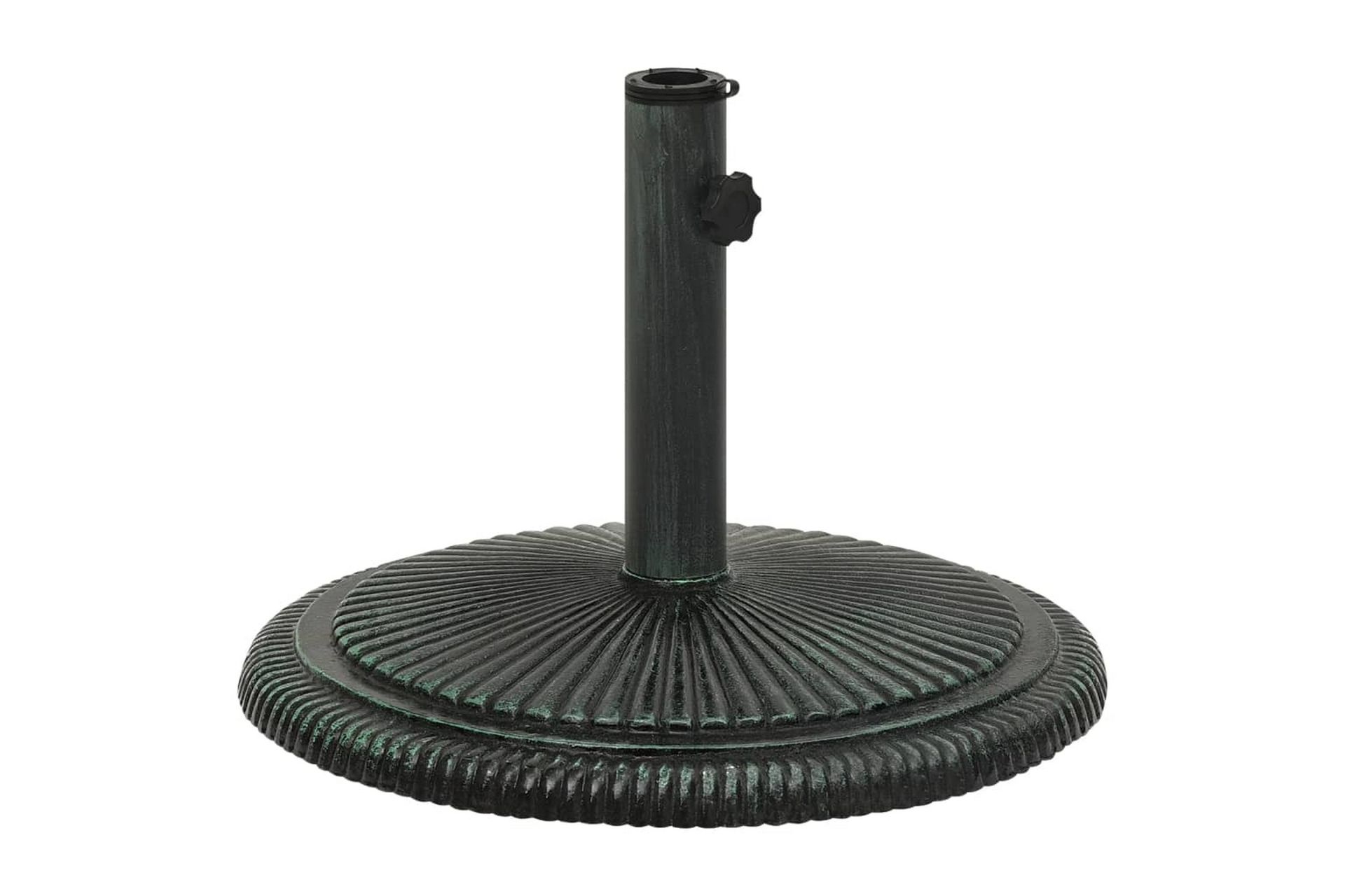 Parasollbase grønn 45x45x30 cm støpejern - grønn - Hagemøbler - Solbeskyttelse - Parasoller - Parasollfot