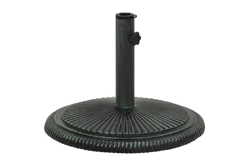 Parasollbase grønn 45x45x30 cm støpejern - grønn - Hagemøbler - Solbeskyttelse - Parasoller - Parasollfot