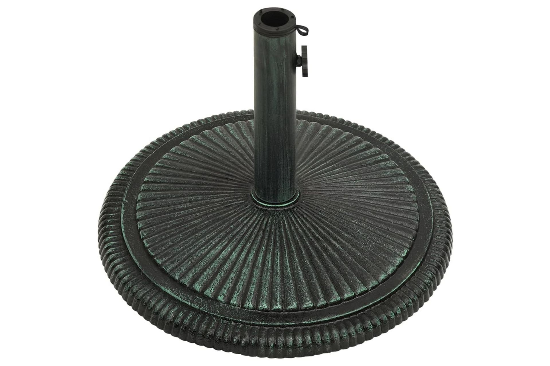 Parasollbase grønn 45x45x30 cm støpejern - grønn - Hagemøbler - Solbeskyttelse - Parasoller - Parasollfot
