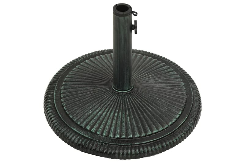 Parasollbase grønn 45x45x30 cm støpejern - grønn - Hagemøbler - Solbeskyttelse - Parasoller - Parasollfot