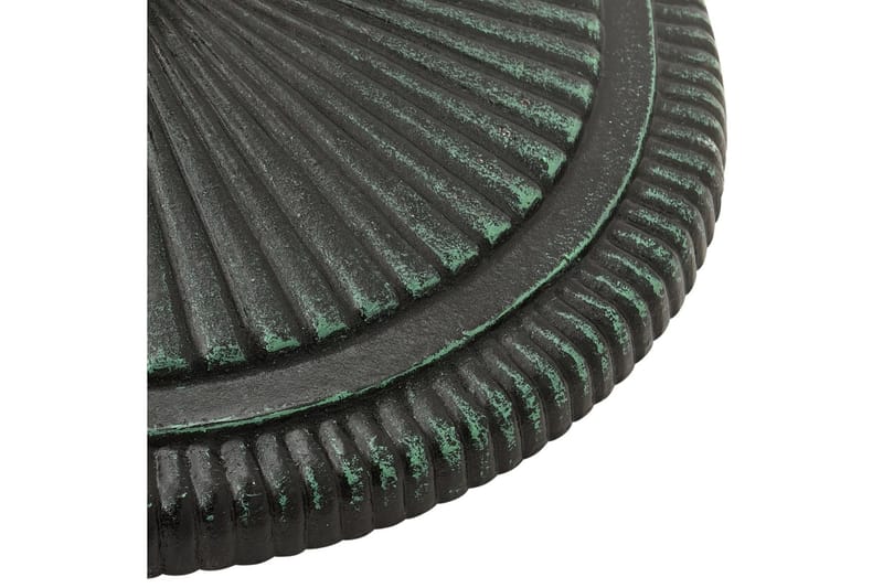 Parasollbase grønn 45x45x30 cm støpejern - grønn - Hagemøbler - Solbeskyttelse - Parasoller - Parasollfot