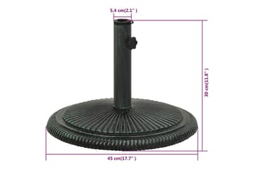 Parasollbase grønn 45x45x30 cm støpejern - grønn - Hagemøbler - Solbeskyttelse - Parasoller - Parasollfot