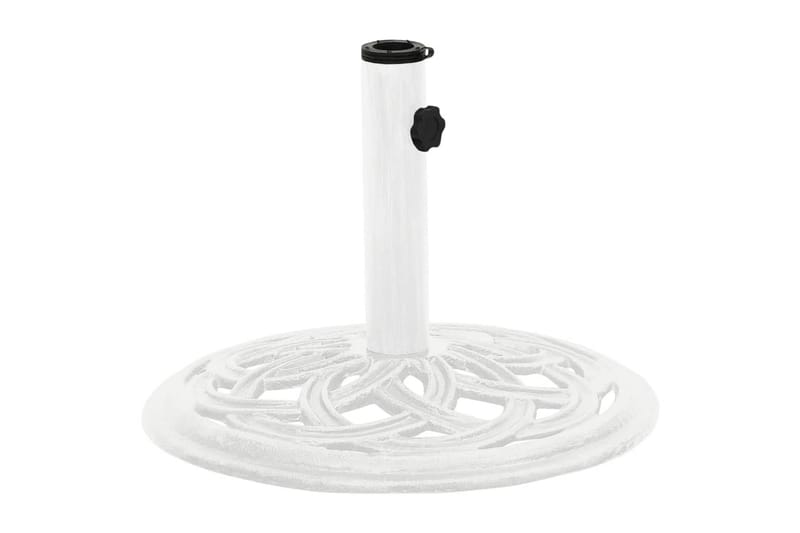 Parasollbase hvit 44x44x31 cm støpejern - Hvit - Hagemøbler - Solbeskyttelse - Parasoller - Parasollfot