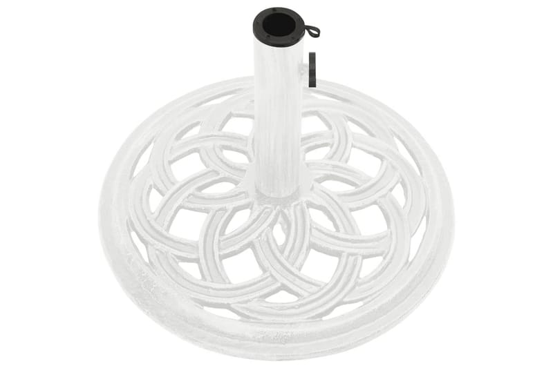 Parasollbase hvit 44x44x31 cm støpejern - Hvit - Hagemøbler - Solbeskyttelse - Parasoller - Parasollfot