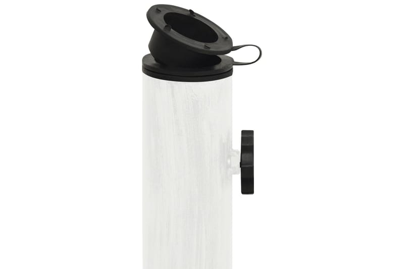 Parasollbase hvit 44x44x31 cm støpejern - Hvit - Hagemøbler - Solbeskyttelse - Parasoller - Parasollfot