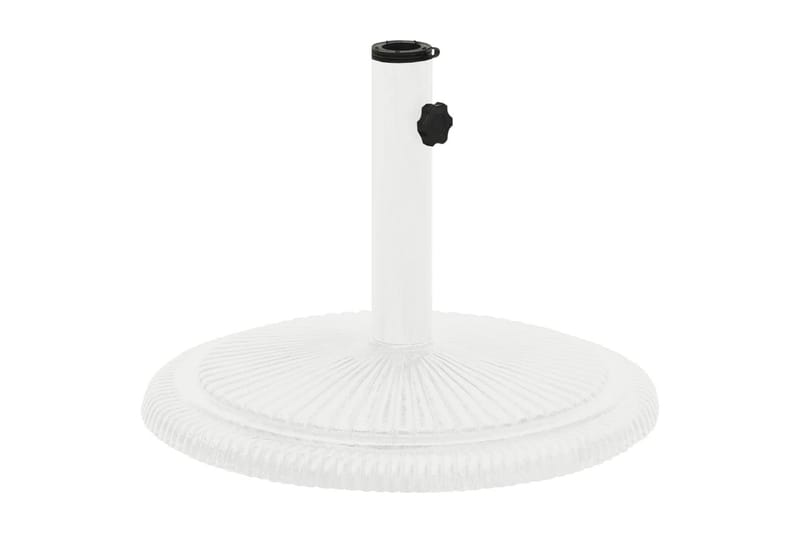 Parasollbase hvit 45x45x30 cm støpejern - Hvit - Hagemøbler - Solbeskyttelse - Parasoller - Parasollfot