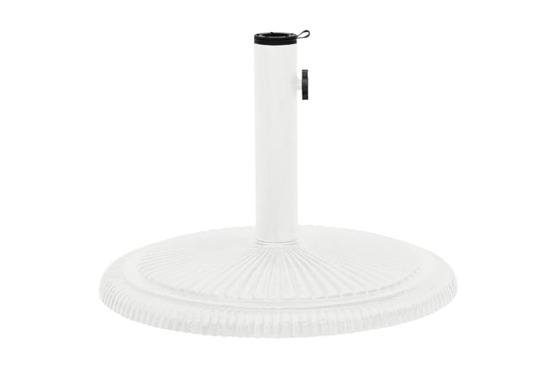 Parasollbase hvit 45x45x30 cm støpejern - Hvit - Hagemøbler - Solbeskyttelse - Parasoller - Parasollfot