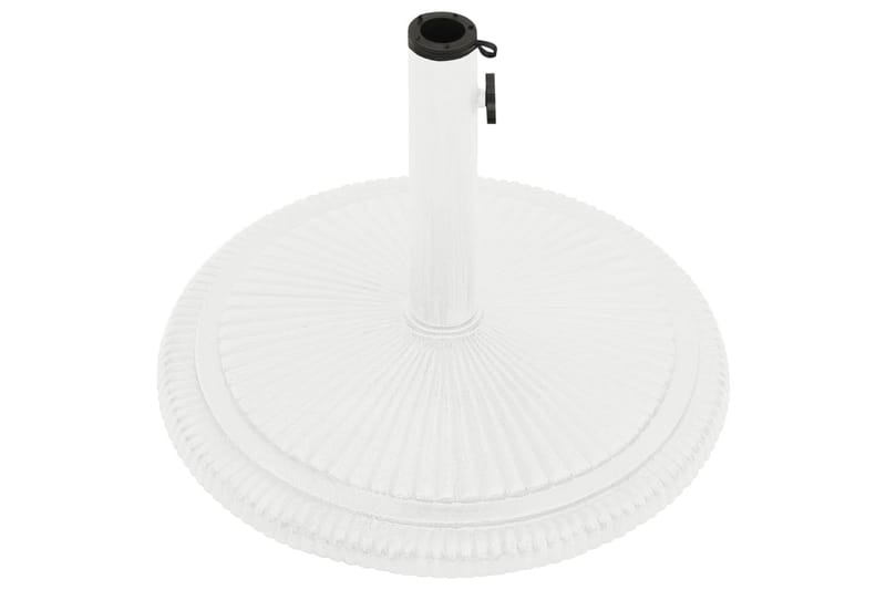 Parasollbase hvit 45x45x30 cm støpejern - Hvit - Hagemøbler - Solbeskyttelse - Parasoller - Parasollfot