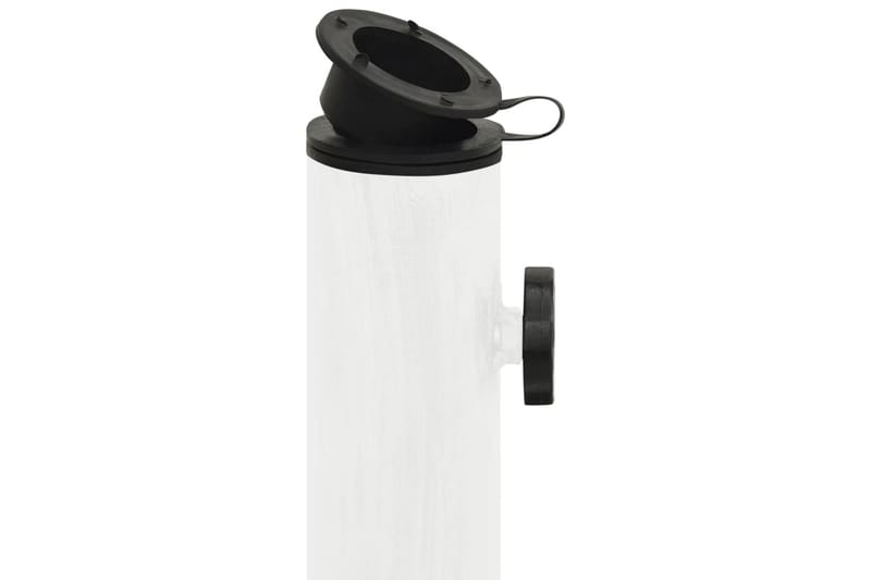 Parasollbase hvit 45x45x30 cm støpejern - Hvit - Hagemøbler - Solbeskyttelse - Parasoller - Parasollfot