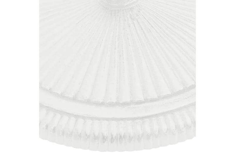Parasollbase hvit 45x45x30 cm støpejern - Hvit - Hagemøbler - Solbeskyttelse - Parasoller - Parasollfot