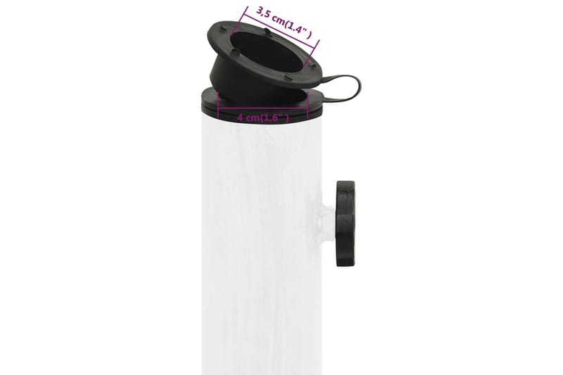 Parasollbase hvit 45x45x30 cm støpejern - Hvit - Hagemøbler - Solbeskyttelse - Parasoller - Parasollfot