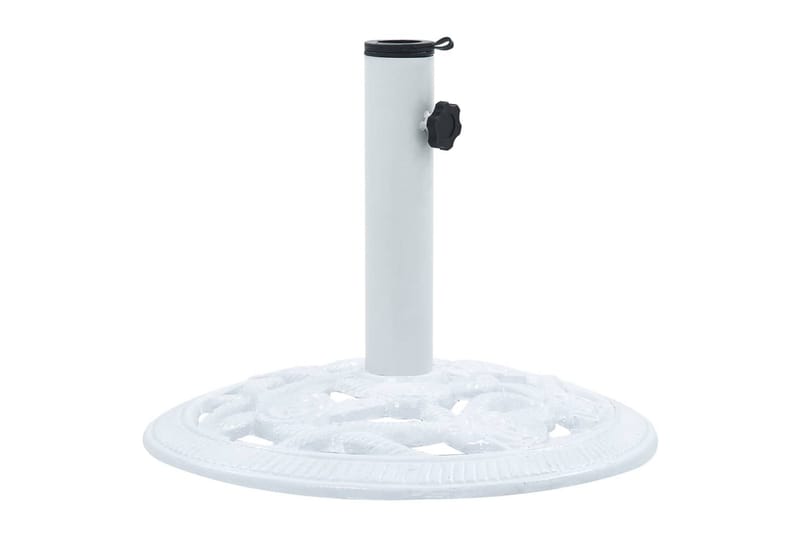 Parasollbase hvit 9 kg 40 cm støpejern - Hagemøbler - Solbeskyttelse - Parasoller