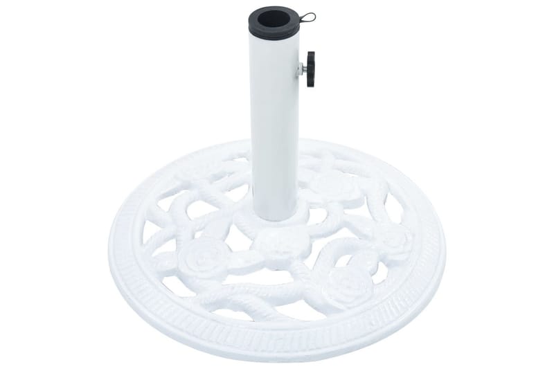 Parasollbase hvit 9 kg 40 cm støpejern - Hagemøbler - Solbeskyttelse - Parasoller