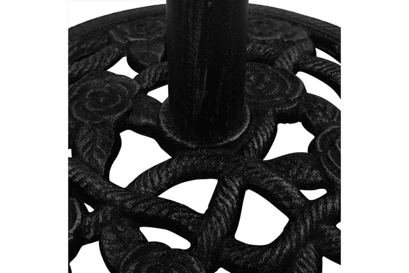 Parasollbase svart 40x40x32 cm støpejern - Svart - Parasollfot