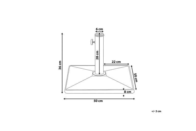 Concrete Parasollfot 50 cm - Svart - Hagemøbler - Solbeskyttelse - Parasoller - Parasollfot