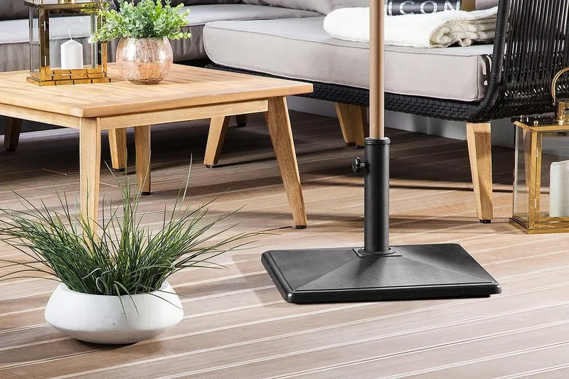 Concrete Parasollfot 50 cm - Svart - Hagemøbler - Solbeskyttelse - Parasoller - Parasollfot