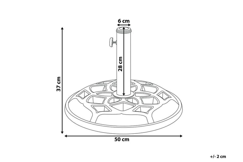 Concrete Parasollfot 50 cm - Svart - Hagemøbler - Solbeskyttelse - Parasoller - Parasollfot