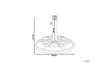Concrete Parasollfot 50 cm - Svart - Hagemøbler - Solbeskyttelse - Parasoller - Parasollfot