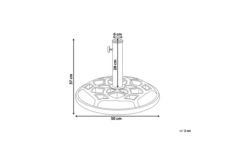 Concrete Parasollfot 50 cm - Svart - Parasollfot