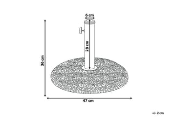 Concrete Parasollfot 47 cm - Hvit - Hagemøbler - Solbeskyttelse - Parasoller - Parasollfot