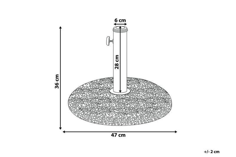 Concrete Parasollfot 47 cm - Hvit - Parasollfot