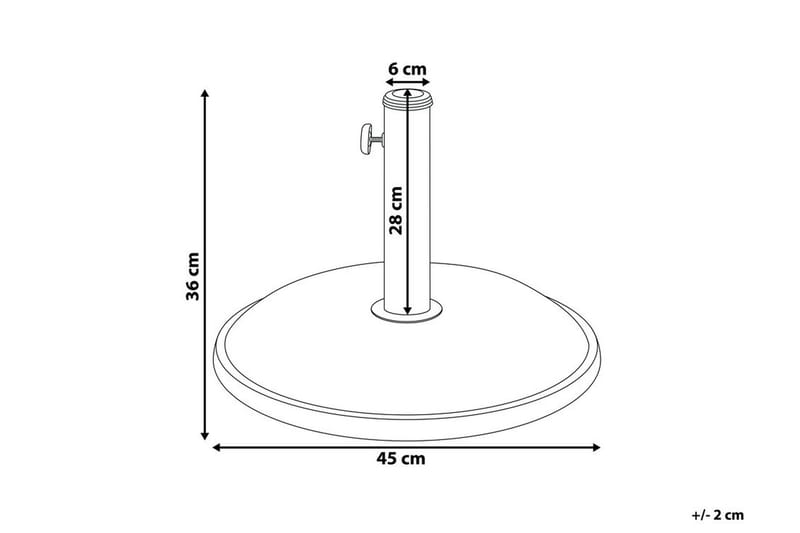 Concrete Parasollfot 45 cm - Svart - Parasollfot