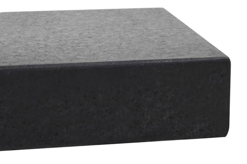 Parasollfot granitt 25 kg rektangulr svart - Hagemøbler - Solbeskyttelse - Parasoller - Parasollfot