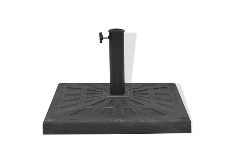 Parasollfot harpiks kvadrat svart 12 kg - Svart - Hagemøbler - Solbeskyttelse - Parasoller - Parasollfot