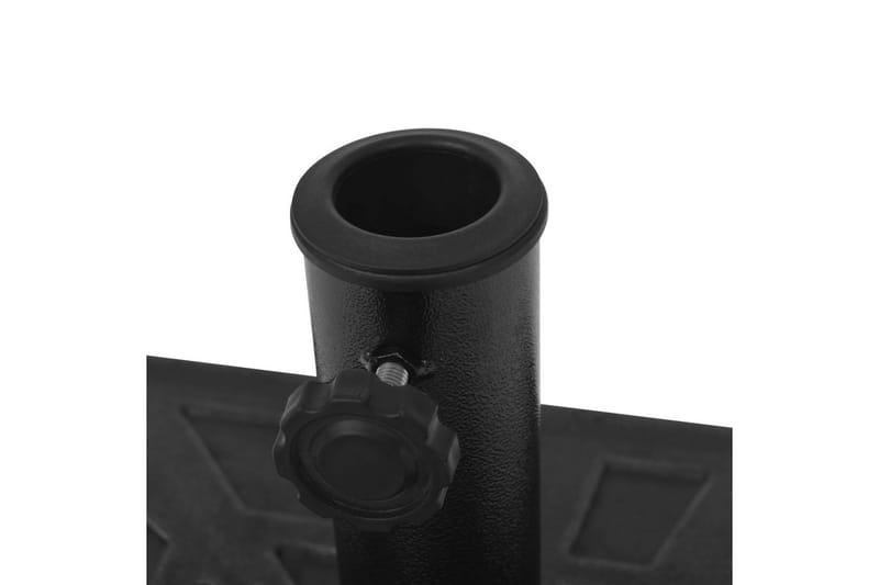 Parasollfot harpiks kvadrat svart 12 kg - Svart - Hagemøbler - Solbeskyttelse - Parasoller - Parasollfot