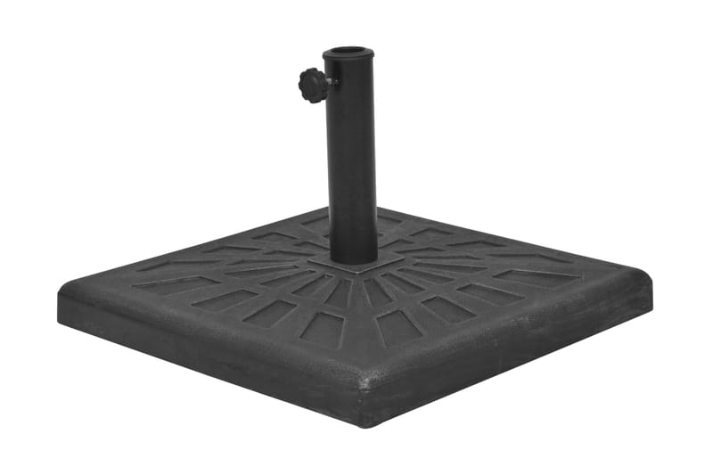 Parasollfot harpiks kvadrat svart 19 kg - Svart - Hagemøbler - Solbeskyttelse - Parasoller - Parasollfot