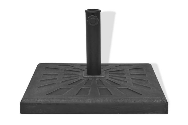 Parasollfot harpiks kvadrat svart 19 kg - Svart - Hagemøbler - Solbeskyttelse - Parasoller - Parasollfot