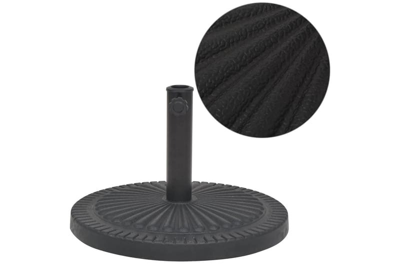 Parasollfot harpiks rund svart 14 kg - Svart - Hagemøbler - Solbeskyttelse - Parasoller - Parasollfot