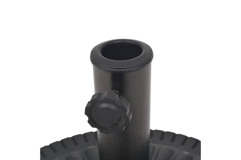 Parasollfot harpiks rund svart 14 kg - Svart - Hagemøbler - Solbeskyttelse - Parasoller - Parasollfot