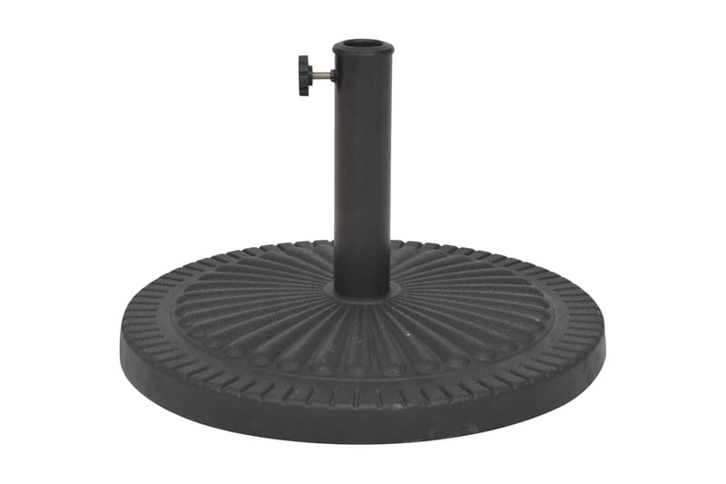 Parasollfot harpiks rund svart 14 kg - Svart - Hagemøbler - Solbeskyttelse - Parasoller - Parasollfot