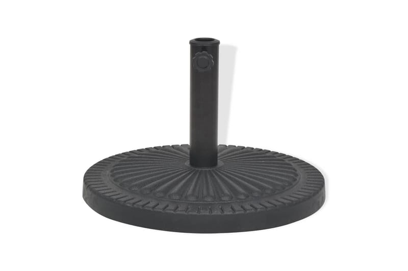 Parasollfot harpiks rund svart 14 kg - Svart - Hagemøbler - Solbeskyttelse - Parasoller - Parasollfot