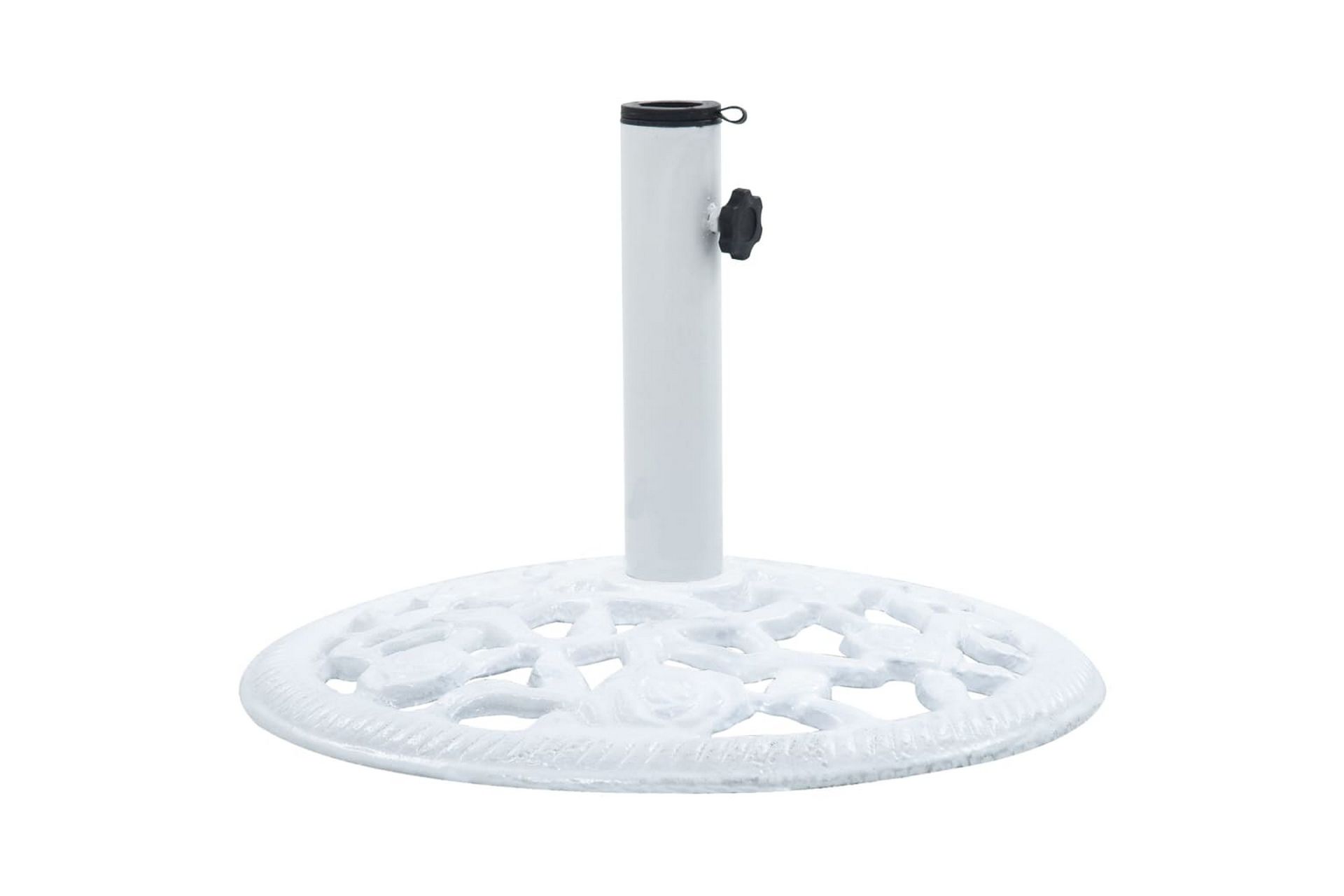 Parasollfot hvit 12 kg 48 cm støpejern - Hagemøbler - Solbeskyttelse - Parasoller - Parasollfot