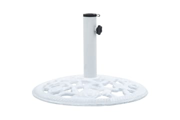 Parasollfot hvit 12 kg 48 cm støpejern - Hagemøbler - Solbeskyttelse - Parasoller - Parasollfot