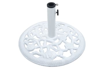 Parasollfot hvit 12 kg 48 cm støpejern - Hagemøbler - Solbeskyttelse - Parasoller - Parasollfot