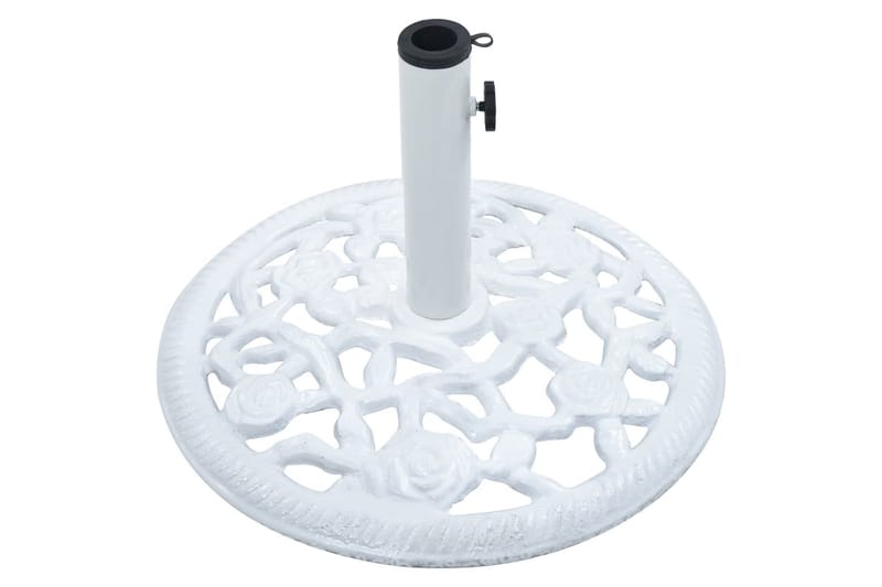 Parasollfot hvit 12 kg 48 cm støpejern - Hagemøbler - Solbeskyttelse - Parasoller - Parasollfot