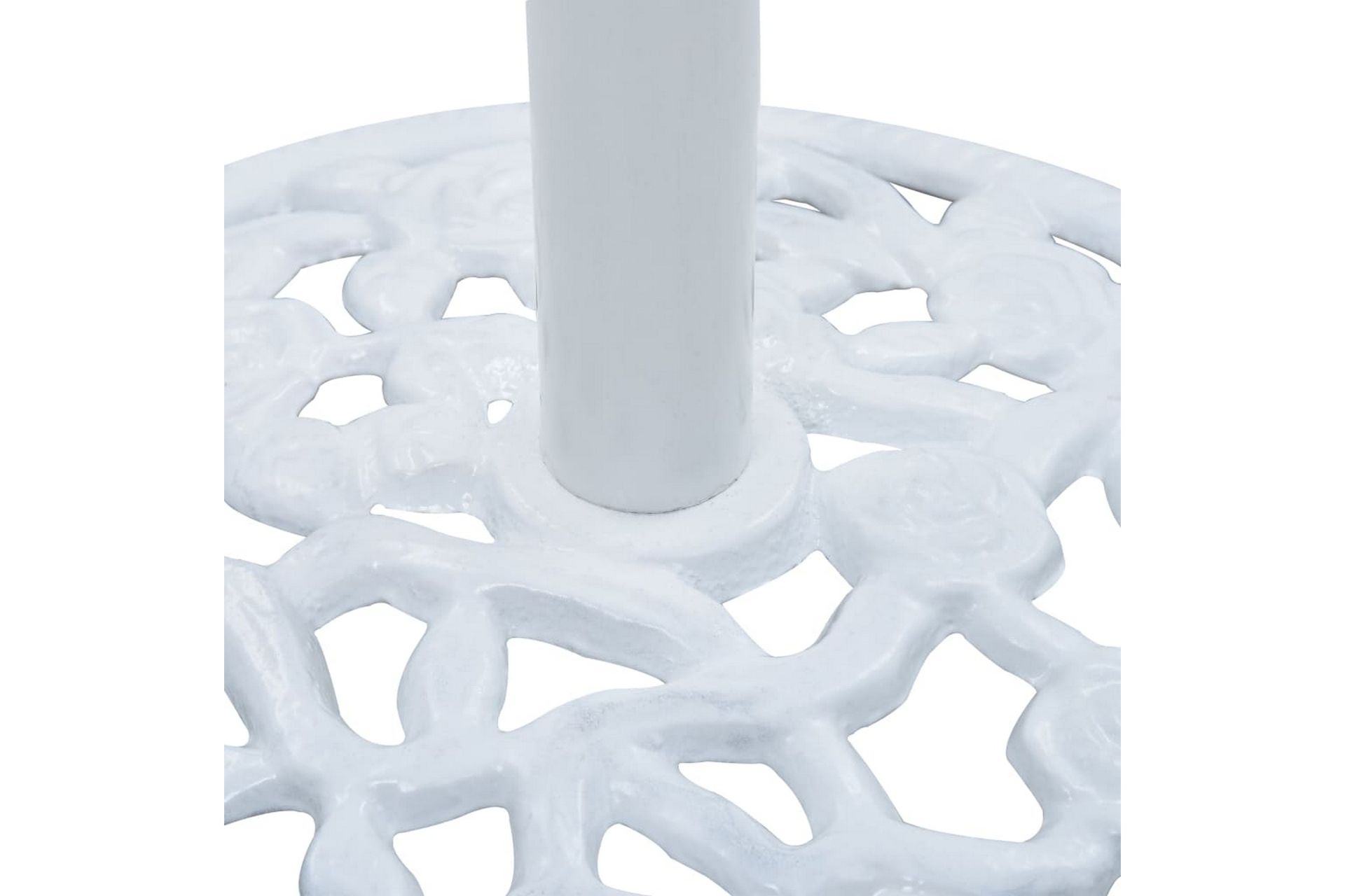 Parasollfot hvit 12 kg 48 cm støpejern - Hagemøbler - Solbeskyttelse - Parasoller - Parasollfot